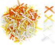 画像1: ミニサテンリボンパーツ 【オレンジセット】 約95個入り 3x2cm 蝶結び 手芸 ハンドメイド パーツ デコレーション きらきらぷんぷん丸 RBN-032 (1)