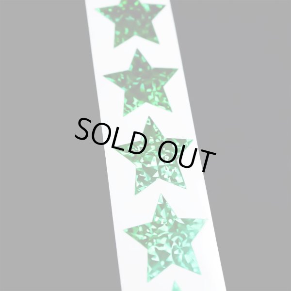 画像4: ホログラムロールシール 緑 グリーン 星型シール 星ステッカー キラキラ ギフトシール ラッピング デコレーション 〔約500s〕入 シールサイズ25×25mm 大容量 きらきらぷんぷん丸 RLS-011 (4)