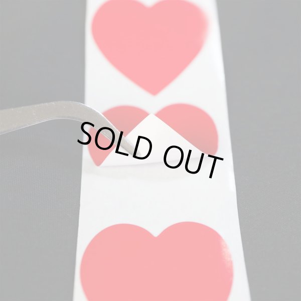 画像5: ロールシール 赤 レッド ハート型 ハートステッカー ギフトシール ラッピング デコレーション 〔約500s〕入 シールサイズ25×25mm 大容量 きらきらぷんぷん丸 RLS-015 (5)