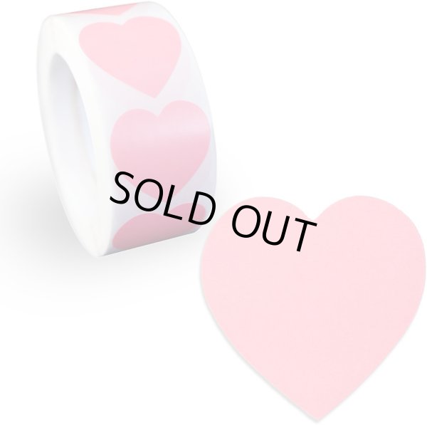 画像1: ロールシール ピンク ハート型 ハートステッカー ギフトシール ラッピング デコレーション 〔約500s〕入 シールサイズ25×25mm 大容量 きらきらぷんぷん丸 RLS-016 (1)