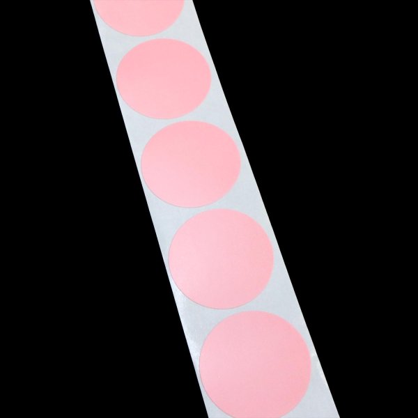 画像4: 丸シール ラベルシール ロールシール ピンク ステッカー ギフトシール ラッピング デコレーション 約500s入り シールサイズ25×25mm カラーラベル ポイントシール 円形 無地 大容量 きらきらぷんぷん丸 RLS-025 (4)