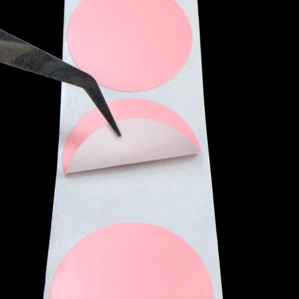 画像5: 丸シール ラベルシール ロールシール ピンク ステッカー ギフトシール ラッピング デコレーション 約500s入り シールサイズ25×25mm カラーラベル ポイントシール 円形 無地 大容量 きらきらぷんぷん丸 RLS-025 (5)