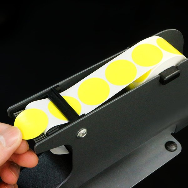 画像6: 丸シール ラベルシール ロールシール 黄色 イエロー ステッカー ギフトシール ラッピング デコレーション 約500s入り シールサイズ25×25mm カラーラベル ポイントシール 円形 無地 大容量 きらきらぷんぷん丸 RLS-026 (6)