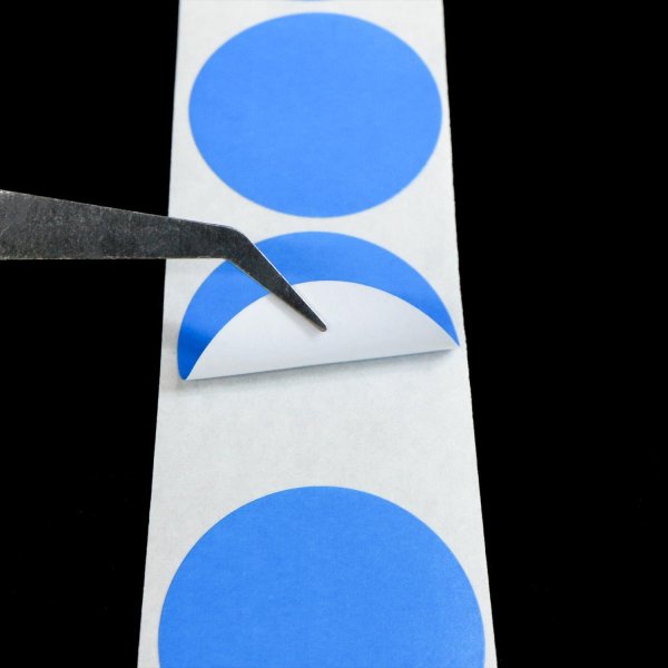 画像5: 丸シール ラベルシール ロールシール 青 ブルー ステッカー ギフトシール ラッピング デコレーション 約500枚入り シールサイズ25×25mm カラーラベル ポイントシール 円形 無地 大容量 きらきらぷんぷん丸 RLS-027 (5)