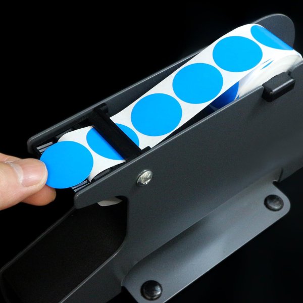 画像6: 丸シール ラベルシール ロールシール 青 ブルー ステッカー ギフトシール ラッピング デコレーション 約500枚入り シールサイズ25×25mm カラーラベル ポイントシール 円形 無地 大容量 きらきらぷんぷん丸 RLS-027 (6)