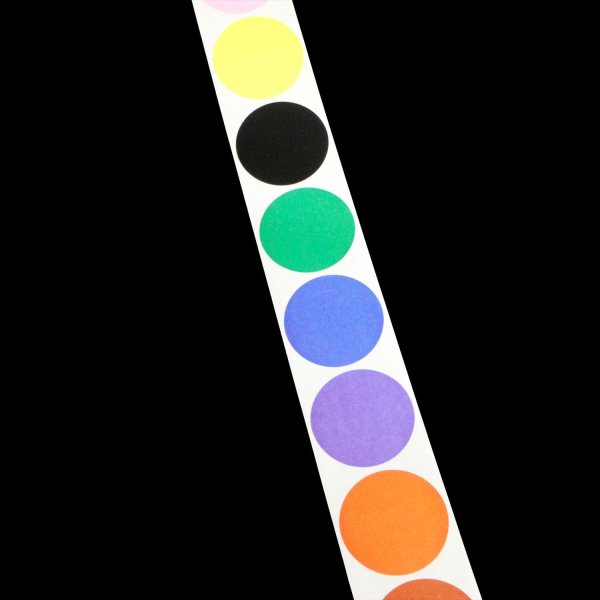 画像4: 丸シール ラベルシール ロールシール ミックスカラー 8色 カラフル ステッカー ギフトシール ラッピング デコレーション 約500枚入り シールサイズ25×25mm カラーラベル ポイントシール 円形 無地 大容量 きらきらぷんぷん丸 RLS-028 (4)