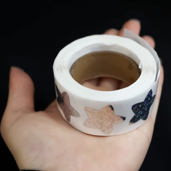 画像7: 【ホログラムロールシール】星 〔約500s〕入 シールサイズ約25×25mm 大容量 きらきらぷんぷん丸 HRS-003 (7)