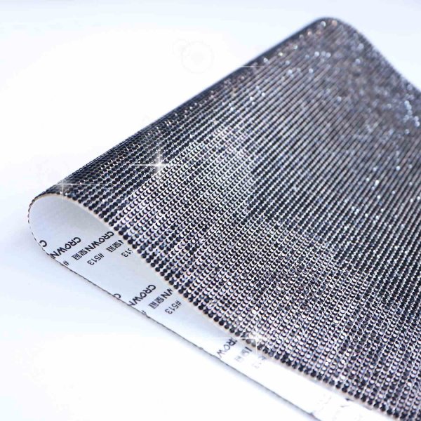 画像6: ラインストーンシール 粘着あり デコレーション スマホ シート ステッカー A4大きめサイズ 【ブラック】1シート 240x400mm きらきらぷんぷん丸 S011 (6)