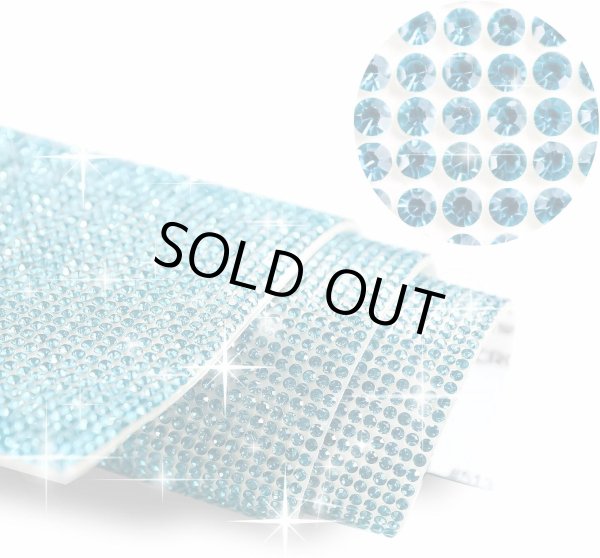 画像1: ラインストーンシール 粘着あり デコレーション スマホ シート ステッカー A4大きめサイズ 【エメラルドグリーン】1シート 240x400mm きらきらぷんぷん丸 S016 (1)