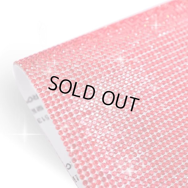 画像1: ラインストーンシール 粘着あり デコレーション スマホ シート ステッカー 大きめスマホサイズ【レッド】1シート 120x200mm きらきらぷんぷん丸 S023 (1)