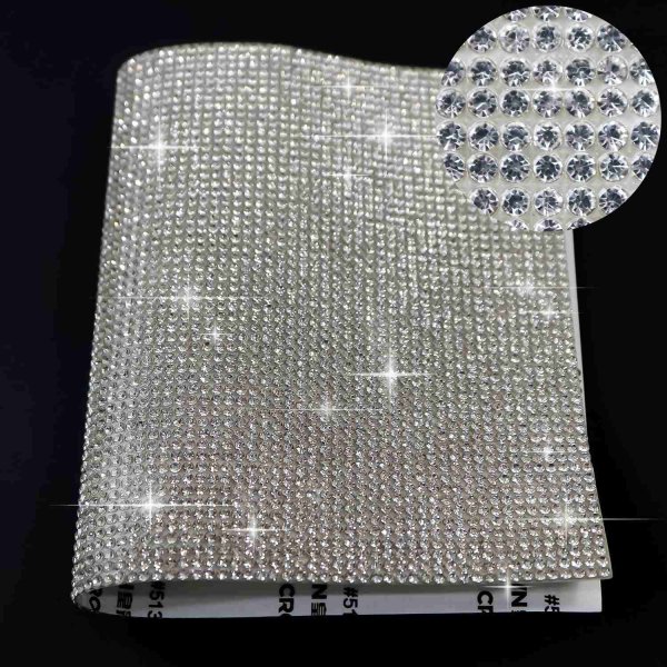 画像4: ラインストーンシール 粘着あり デコレーション スマホ シート ステッカー 大きめスマホサイズ【クリスタル】1シート 120x200mm きらきらぷんぷん丸 S031 (4)