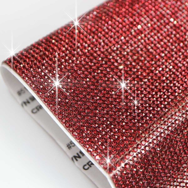 画像6: ラインストーンシール 粘着あり デコレーション スマホ シート ステッカー A4大きめサイズ 【ダークレッド】1シート 240x400mm きらきらぷんぷん丸 S034 (6)