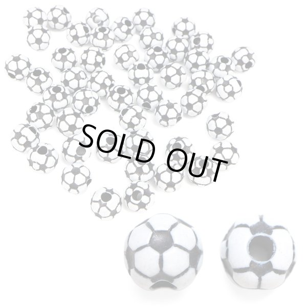 画像1: スポーツボールビーズ 【野球ボール】11.5mm 50個入り 手芸用品 ハンドメイド 材料 アクセサリー パーツ ブレスレット きらきらぷんぷん丸 SBB-003 (1)