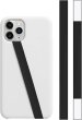 画像1: スマホバンド シリコン 【ブラック】 黒 スマホ 薄型 ベルト 落下防止 ワイヤレス充電対応 片手操作 きらきらぷんぷん丸 SCP-060 (1)