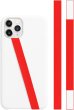 画像1: スマホバンド シリコン 【レッド】 赤 スマホ 薄型 ベルト 落下防止 ワイヤレス充電対応 片手操作 きらきらぷんぷん丸 SCP-061 (1)