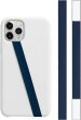 画像1: スマホバンド シリコン 【ネイビー】 紺 スマホ 薄型 ベルト 落下防止 ワイヤレス充電対応 片手操作 きらきらぷんぷん丸 SCP-062 (1)