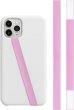 画像1: スマホバンド シリコン 【パープル】 紫 スマホ 薄型 ベルト 落下防止 ワイヤレス充電対応 片手操作 きらきらぷんぷん丸 SCP-064 (1)