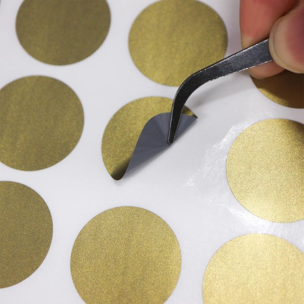 画像7: スクラッチシール ゴールド 丸 削れるシール 120枚 (30枚×4シート) 直径25mm きらきらぷんぷん丸 SCRS-003 (7)