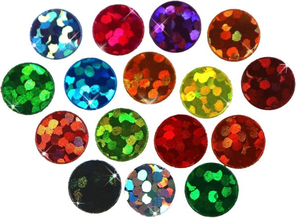 画像5: ごほうびシール 丸シール ミックス ホログラム 大容量 1シート176枚×10シート入り 直径6mm きらきらぷんぷん丸 YS-010 (5)