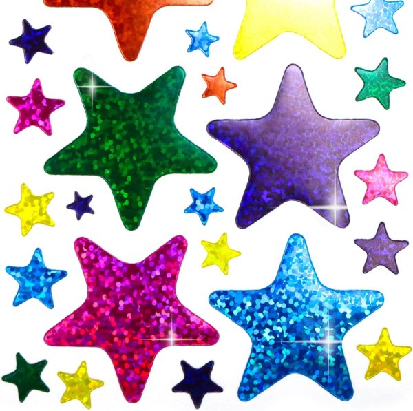 画像5: ごほうびシール 星 ミックス ホログラム 1シート約33枚×10シート入りx〔1セット〕 シールサイズ きらきらぷんぷん丸 YS-028 (5)
