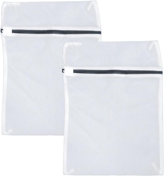 画像1: 洗濯ネット 2枚セット 【28x38cm】 小サイズ 小物用 角型 ファスナー メッシュ ランドリーネット 洗濯袋 衣類 分別 仕分け 型崩れ きらきらぷんぷん丸 SNTK-004 (1)