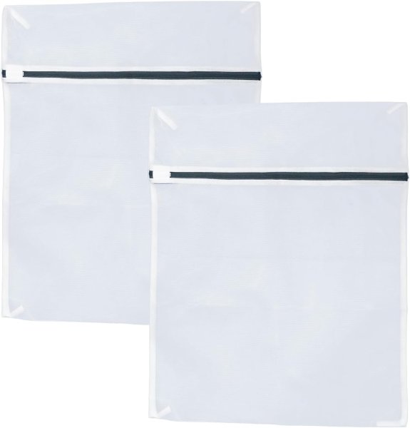 画像1: 洗濯ネット 2枚セット 【38x48cm】 中サイズ 普段着用 角型 ファスナー メッシュ ランドリーネット 洗濯袋 衣類 分別 仕分け きらきらぷんぷん丸 SNTK-005 (1)