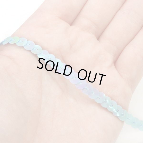 画像6: スパンコールブレード 【オーロラ ライトブルー】 青 幅約0.5cmx約5m スパンコールテープ スパンコールトリム 手芸 きらきらぷんぷん丸 SPN-011 (6)