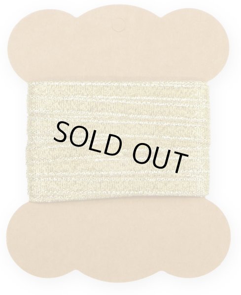 画像1: リボン 両面 ゴールド 金 幅6mmx5m テープ ギフト ラッピング 手芸 包装 メタリック ナイロン キラキラ 光沢 細い きらきらぷんぷん丸 SRBN-001 (1)