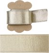 画像1: 金リボン 両面 手芸用ブレード 2.5cmx1m 【ゴールド】 メタリック 光沢 テープ 手芸 飾り DIY デコレーション ハンドメイド 材料 パーツ アクセサリー きらきらぷんぷん丸 SRBN-006 (1)