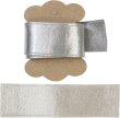 画像1: 銀リボン 両面 手芸用ブレード 2.5cmx1m 【シルバー】 メタリック 光沢 テープ 手芸 飾り DIY デコレーション ハンドメイド 材料 パーツ アクセサリー きらきらぷんぷん丸 SRBN-007 (1)