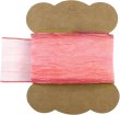 画像1: オーガンジーリボン 【ローズピンク】 凸凹加工 くしゅ感 両面 4cmx3m 太幅 テープ ギフト ラッピング 手芸 包装 ポリエステル 透け感 アクセサリー ウェディング 花束 装飾 きらきらぷんぷん丸 SRBN-016 (1)