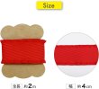 画像2: フリルリボン 【レッド】 赤 両面 手芸用ブレード 4cmx2m ストライプ エンボス加工 太幅 テープ ギフト ラッピング 手芸 包装 デコレーション ハンドメイド 材料 パーツ アクセサリー きらきらぷんぷん丸 SRBN-019 (2)
