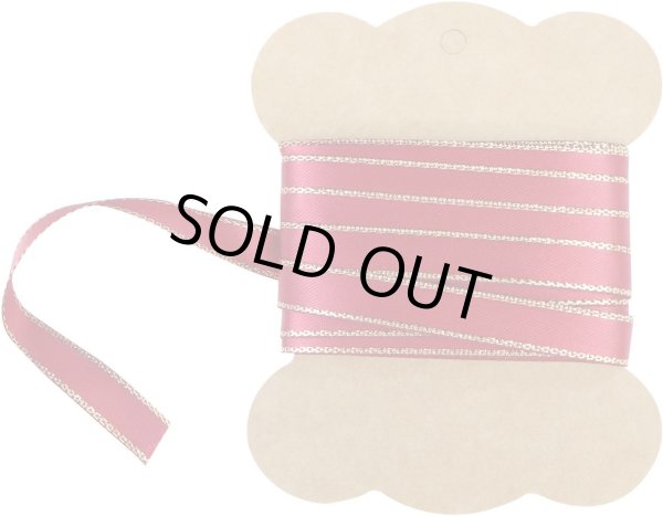 画像1: サテンリボン 【レッド】 赤 金 両面 幅9mmx5m エッジ装飾 ゴールド フチ テープ ギフト ラッピング 手芸 包装 ポリエステル きらきらぷんぷん丸 SRBN-026 (1)