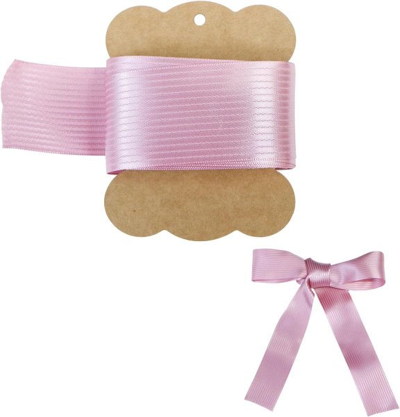 画像1: ストライプリボン 光沢あり【ピンク】38mmx5m 手芸資材 装飾用 縞模様 材料 ギフト ラッピング ポリエステル 太い アクセサリー きらきらぷんぷん丸 SRBN-037 (1)