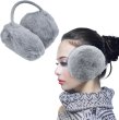 画像1: 耳当て イヤーマフ フェイクファー 【グレー】 灰色 フリーサイズ ふわふわ イヤーウォーマー 防寒 防風 保温 男女兼用 耳カバー きらきらぷんぷん丸 STB-004 (1)