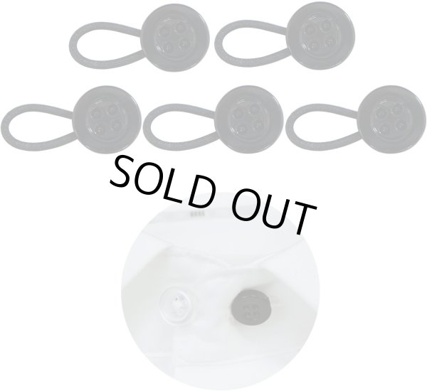 画像1: 襟元調節ボタン 5個入り 【ブラック】 黒 10mm ワイシャツ 袖 首元 サイズ調整 エクステンダー ワンダーボタン アジャスター 延長 きらきらぷんぷん丸 STB-007 (1)