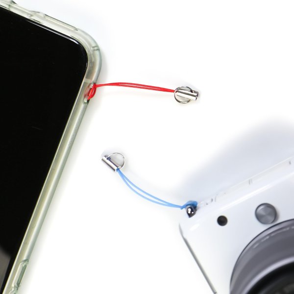 画像6: 携帯ストラップ 金具 パーツ ホワイト 白 二重リング付き 【10本入】 キーホルダー 紐 スマホ リングストラップ アクセサリー DIY ハンドメイド きらきらぷんぷん丸 STP-003 (6)