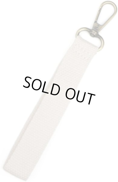 画像1: [きらきらぷんぷん丸] ハンドストラップ【ベージュ】 白 太め 布 スマホ カメラ ストラップ ストラップホルダー 手首 落下 紛失 防止 STP-024 (1)