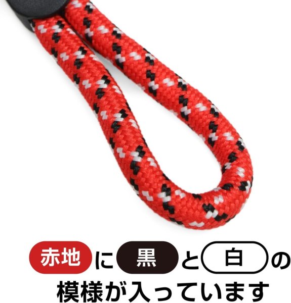 画像4: リングストラップ フィンガーストラップ スマホ 10個入 指かけ 指リング 【レッド】 赤 丸紐 おしゃれ 可愛い 携帯 カメラ キーホルダー 落下 紛失 防止 STP-026 (4)