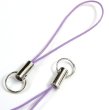 画像4: 携帯ストラップ 金具 パーツ パープル 紫 二重リング付き 【10本入】 キーホルダー 紐 スマホ リングストラップ アクセサリー きらきらぷんぷん丸 STP-048 (4)