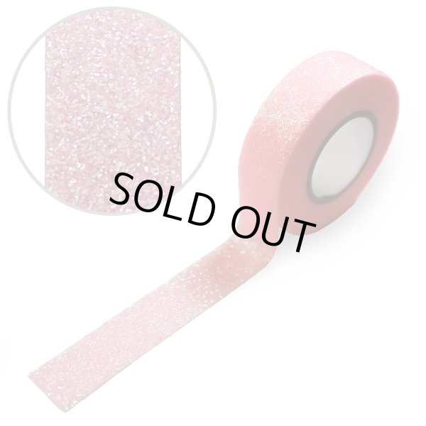 画像1: 【グリッターテープ】キラキラ デコレーションシール マスキングテープ ピンク 1巻 幅約15mm×長さ約5m きらきらぷんぷん丸 GT-001 (1)