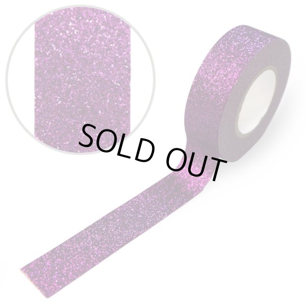 画像1: 【グリッターテープ】キラキラ デコレーションシール マスキングテープ 紫 パープル 1巻 幅約15mm×長さ約5m きらきらぷんぷん丸 GT-010 (1)
