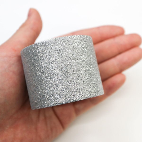 画像5: グリッターテープ 幅広 銀 シルバー キラキラ ラメ デコレーションシール ラッピング マスキングテープ 1巻 幅約43mm×長さ約5m きらきらぷんぷん丸 GT-020 (5)