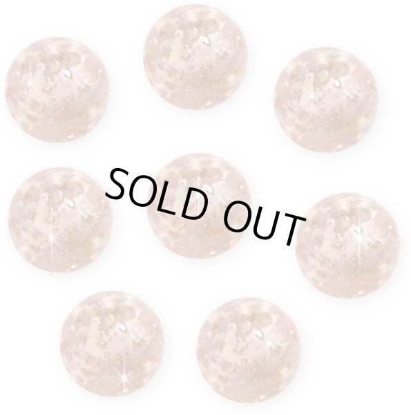 画像1: とんぼ玉 【ピンク】 ガラスビーズ 蓄光 丸型 球体 ラウンドビーズ 穴あり アクセサリーパーツ ハンドメイド 8個入り 【12mm】 きらきらぷんぷん丸 TBD-010 (1)