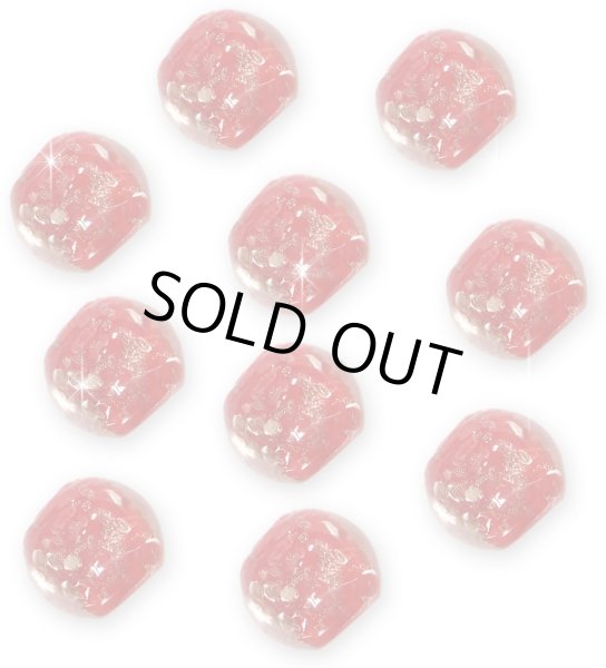 画像1: とんぼ玉 【レッド】 ガラスビーズ 蓄光 丸型 球体 ラウンドビーズ 穴あり アクセサリーパーツ ハンドメイド 10個入り 【10mm】 きらきらぷんぷん丸 TBD-023 (1)