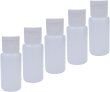 画像1: トラベルボトル 小分け ミニ プラスチック 20ml 5本セット キャップ白色 半透明 液体 化粧品 保存 詰め替え 旅行 出張 お出かけ きらきらぷんぷん丸 TMB-001 (1)