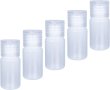 画像1: トラベル ミニ ボトル プラスチック 10ml キャップ 透明色 5本セット 半透明 液体 化粧品 保存 詰め替え 小分け 旅行 出張 お出かけ きらきらぷんぷん丸 TMB-005 (1)
