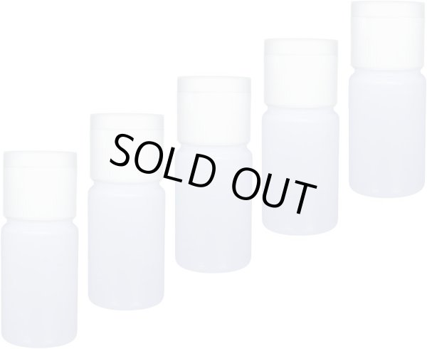 画像1: トラベル ミニ ボトル プラスチック 10ml キャップ 白色 5本セット 半透明 液体 化粧品 保存 詰め替え 小分け 旅行 出張 お出かけ きらきらぷんぷん丸 TMB-006 (1)