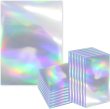画像1: カードスリーブ ホログラム クリア ハードタイプ オーロラ柄 65x90mm スタンダードサイズ 50枚入り 大容量 ボードゲーム きらきらぷんぷん丸 TRC-005 (1)