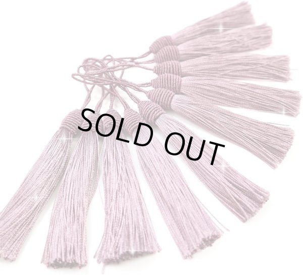 画像1: タッセル ライトパープル 10本セット 手芸 装飾 ハンドメイド アクセサリー ストラップ フリンジ きらきらぷんぷん丸 TSL-005 (1)